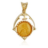 Yellow Intaglio Cupid Pendant