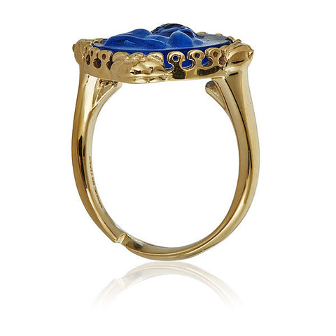 Dark Blue Intaglio Pegasus Ring