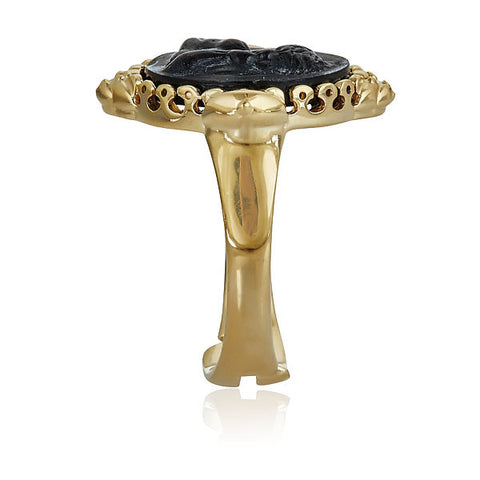 Black Intaglio Athena Ring