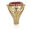 Dark Pink Intaglio Cupid Ring