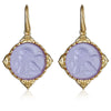 Lilac Intaglio Cupid Earrings