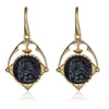 Black Intaglio Cupid Earrings